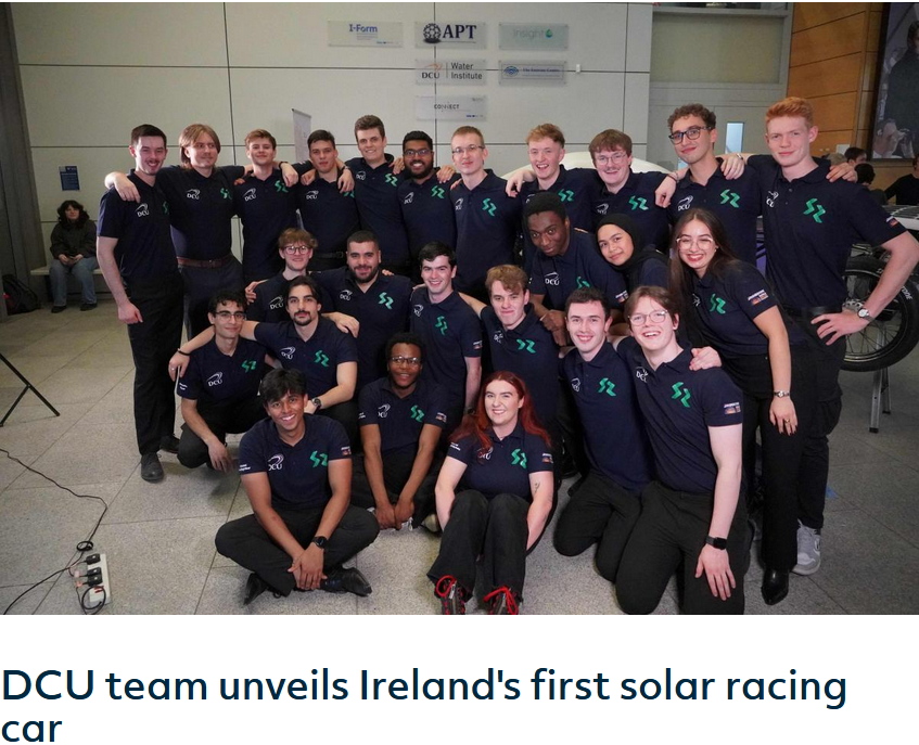 DCU team unveils Ireland's first solar racing car